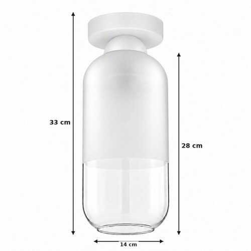 Brilagi LED stropna svetiljka RETRO GLASS 1xE27/60W/230V prečnik 14 cm bela Slike