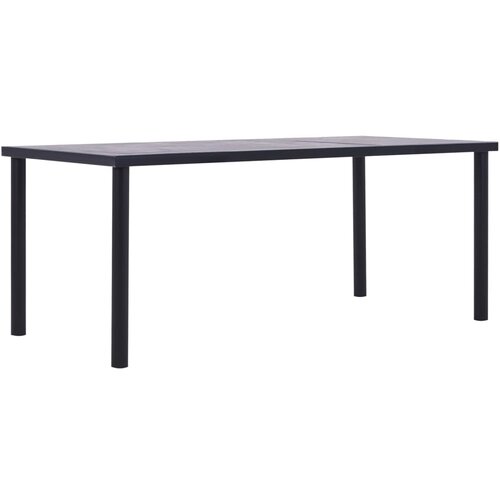 In blagovaonski stol crni i siva boja betona 200 x 100 x 75 cm mdf Cijene