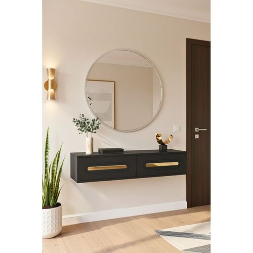 Hanah home komoda Rany 120, 120 cm, antracit / zlatna Cene