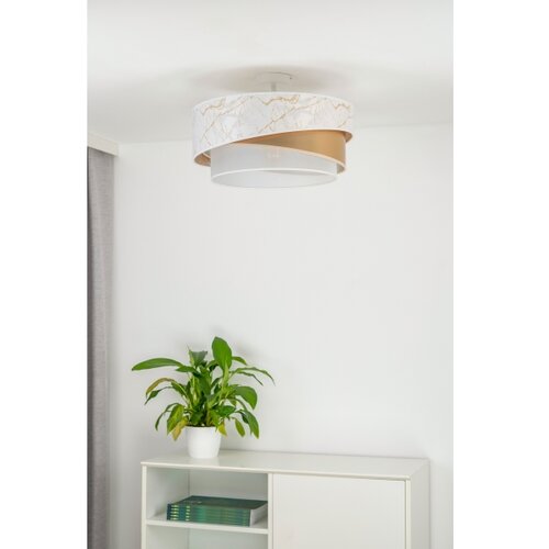  duolla - plafonski luster kobo 1xE27/15W/230V prečnik 45 cm bela/zlatna Slike