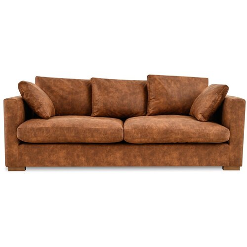 Scandic Sedežna garnitura v konjak rjavi barvi 220 cm Comfy – Cene