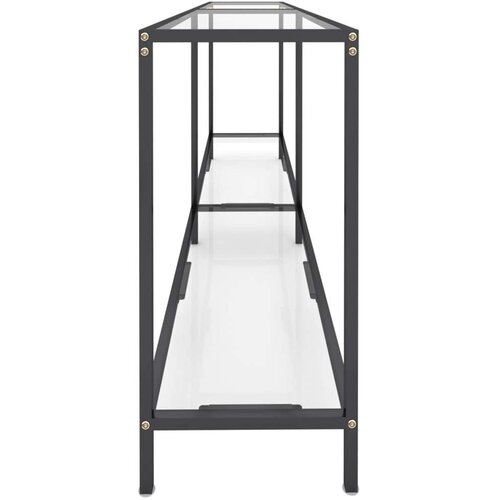 vidaXL Konzolna mizica prozorna 180x35x75,5 cm kaljeno steklo Cene