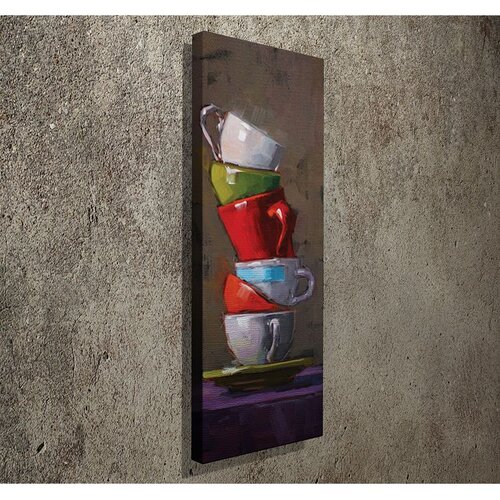 Wallxpert slika na platnu PC086, naslagane &amp;scaron;olje u boji, mrtva priroda, 30 x 80 cm Slike