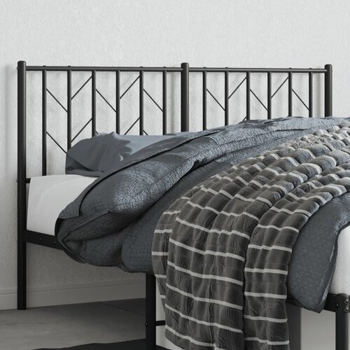 vidaXL Kovinsko posteljno vzglavje črno 135 cm Cene