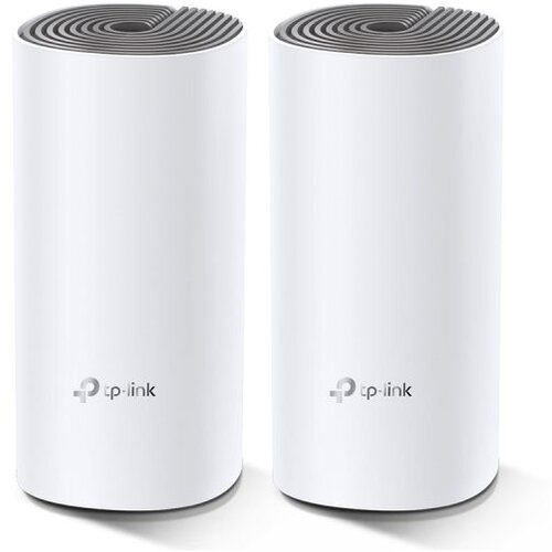 Tp-link Access Point AC1200 Whole-Home Mesh Wi-Fi System, 300Mbps at 2.4GHz, 210/100MbpsPorts, 2 internalantennas,MU-MIMO, DECO-E4(2-PACK) Slike