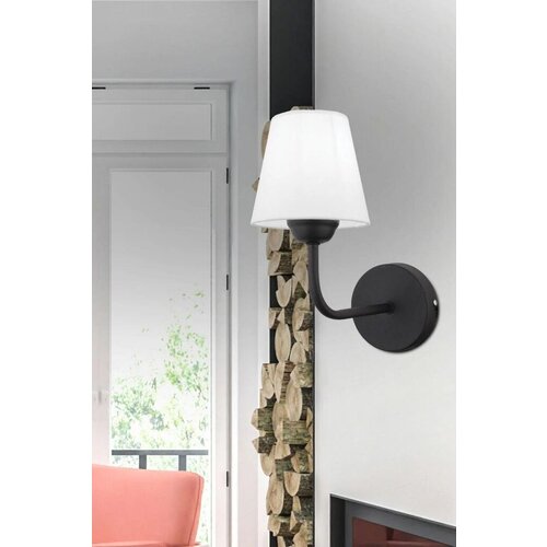 Opviq zidna lampa Elno-8877-1P, 16-9cm, IP20, Crno-bela boje Slike