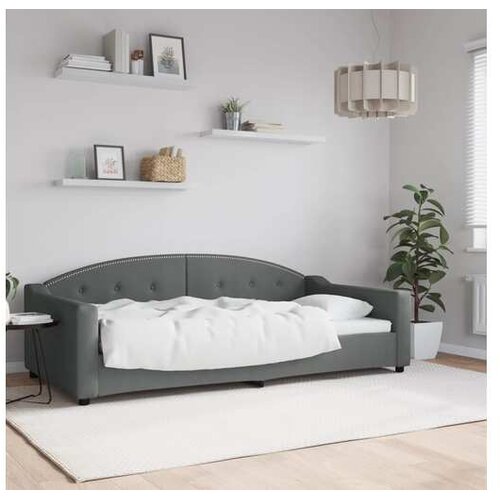 vidaXL Dnevni krevet tamnosivi 100 x 200 cm od tkanine Cene