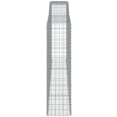  Lučne gabionske ko&amp;scaron;are 3 kom 400x50x180/200cm pocinčano željezo Slike