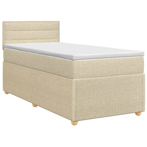  Boxspring krevet s madracem Krem 100 x 200 cm Tkanina - Krem 100 x 200 cm Dizajn linija Slike
