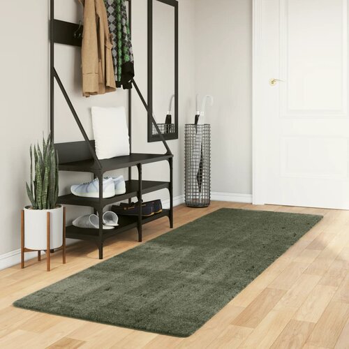 vidaXL Preproga HUARTE s kratkimi vlakni mehka pralna zelena 80x250 cm Cene