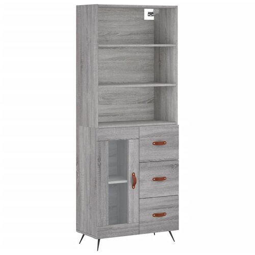 Maison Chic Visoka Komoda - Predalnik siva sonoma 69,5x34x180 cm inženirski les, (21720891) Cene