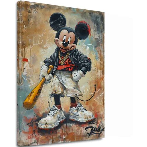  Slika STREET MICKEY na platnu | Poslikana struktura Cene