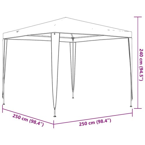  za zabave 2,5 x 2,5 m bijeli Slike