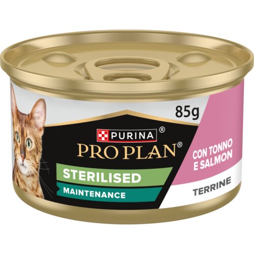 Pro Plan Cat sterilized tuna in losos, konzerva 85 g Slike