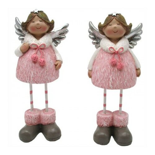  novogodišnji anđeo u nežno rozoj haljinici 14cm ( 499283 ) Cene