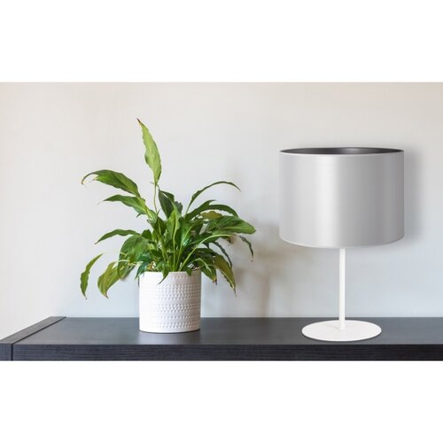  Duolla - Stona lampa CANNES 1xE14/15W/230V prečnik 20 cm srebrna/bela Slike