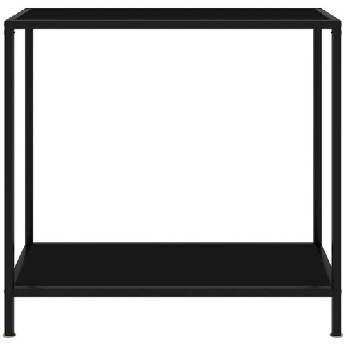 VidaXL Konzolni stol crni 80 x 35 x 75 cm od kaljenog stakla Slike