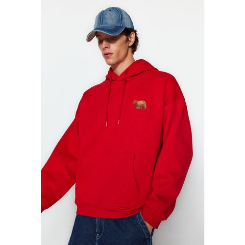 Trendyol Sweatshirt - Red - Oversize Slike