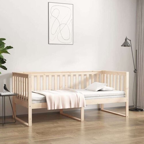  Dnevni krevet bez madraca 100x200 cm puno drvo bor - Prirodna 100 x 200 cm Cijene