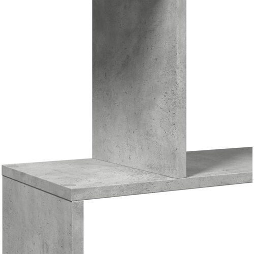 Pregrada regal za knjige 5 razina sivi 70x24x161 cm drveni Slike