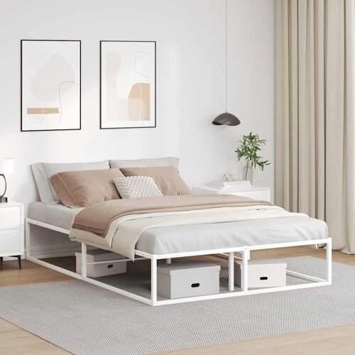 vidaXL Okvir kreveta bez madraca Bijeli 140x200 cm Metalni Cijene