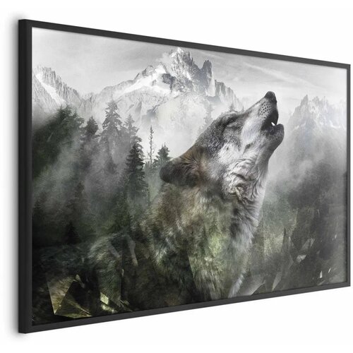  Plakat - Howling Wolf 30x21 Crni okvir Cene