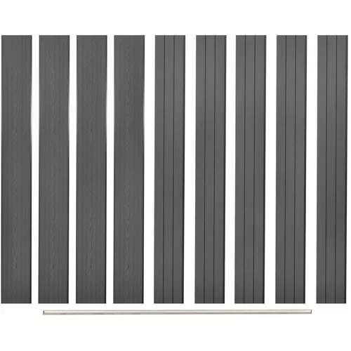 vidaXL zamjenske WPC ploče za ogradu 9 kom 170 cm sive