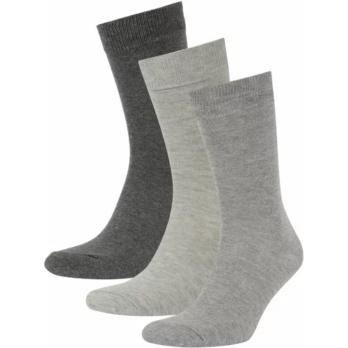 Defacto Men's Cotton 3-pack Long Socks