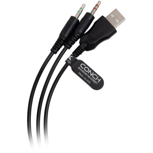Baracuda Conch BGH-031 gaming slu&amp;scaron;alice s mikrofonom, crne Slike
