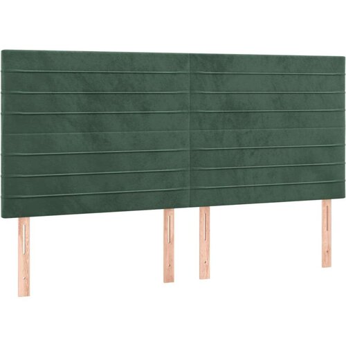  Uzglavlje tamnozeleno 200x5x118/128 cm bar&amp;scaron;unasto Slike