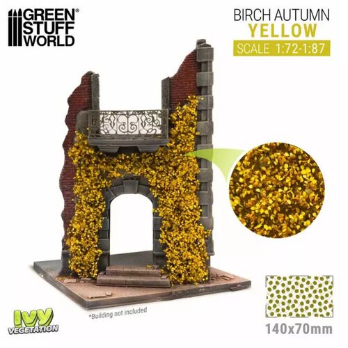 Green Stuff World ivy sheets - birch autumm 1:72/1:87 yellow Cene