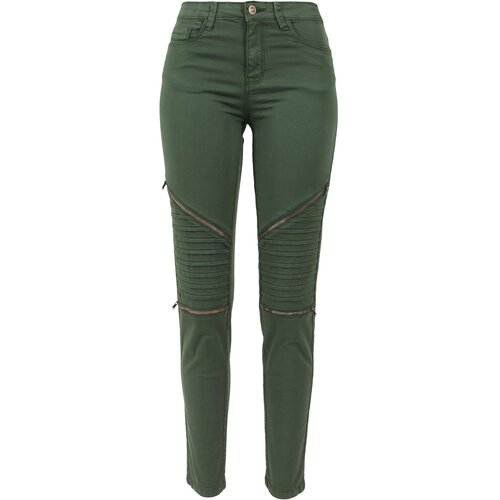 Urban Classics Women's stretch biker trousers - olive Cijene