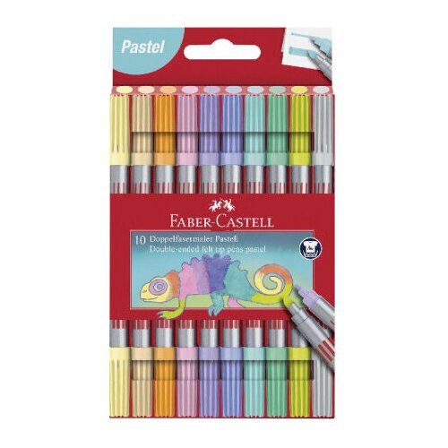 Amphora Set &scaron;kolskih flomastera Faber-Castell, dupli pastel, 10 komada Cene