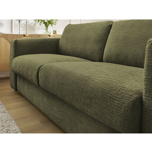 Bobochic Paris Zelena sofa za spavanje/sklopiva od &amp;scaron;enila 220 cm Hugo &amp;ndash; Slike