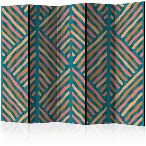 Artgeist PARAVAN 225/172/3 cm temno rumena, metino zelena Cene