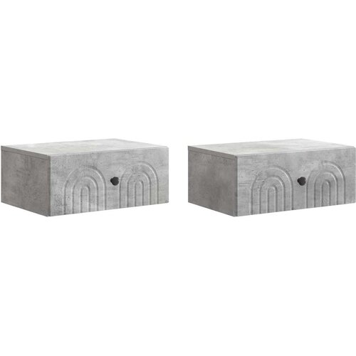  Stenski nočni omarici 2 pcs Betonsko siva 49 x 34,5 x 20 cm, (5000209649) Cene