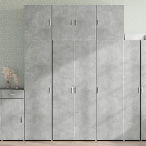 VidaXL Visoka omara betonsko siva 80x42,5x249 cm inženirski les Slike