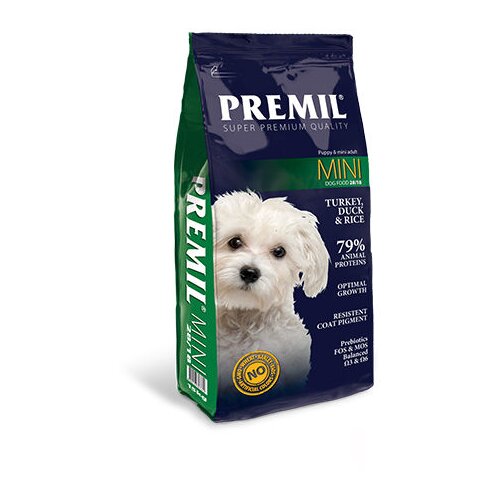 Premil Suva hrana za &amp;scaron;tence i mlade pse malih i srednjih rasa Mini 28/18, Vi&amp;scaron;e vrsta mesa, 900g Slike