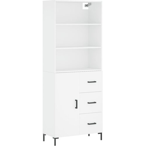 Maison Chic Visoka omara - Komoda - Predalnik bela 69,5x34x180 cm inženirski les, (21719423) Cene