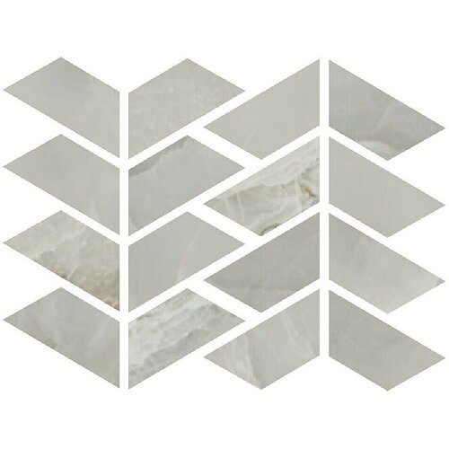 Azteca Mozaik pločica Onyx Lux V Dark Grey (28 x 21,6 cm, Tamno siva, Svilenkasti sjaj) Slike