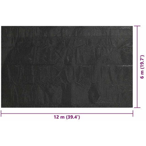  Pravokutni pokrivač za bazen 1200 x 600 cm PE crni Slike