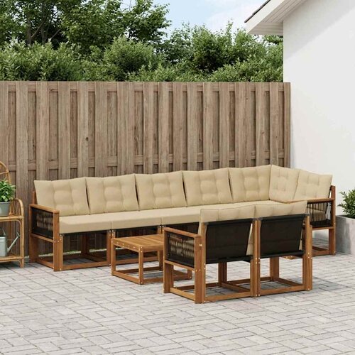  Set vanjskih sofa 9 kom. Prirodna i bež Cijene