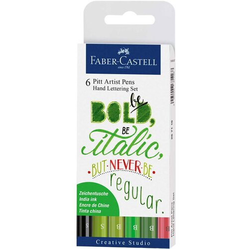 Faber-Castell Flomastri Faber-Castell Pitt Lettering Bold, 6 kosov Cene