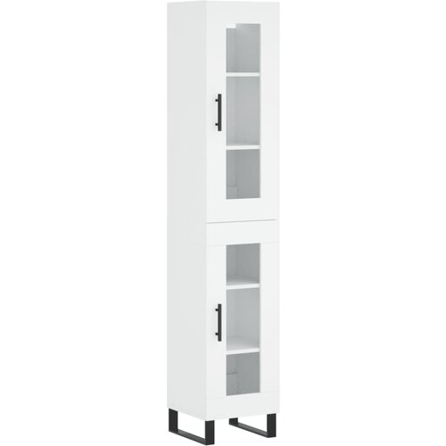 Maison Chic Visoka omara - Komoda - Predalnik bela 34,5x34x180 cm inženirski les, (21722600) Slike