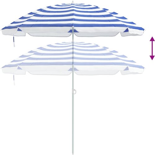  Suncobran za plažu Plava i bijela 206 x 206 x 212 cm Slike