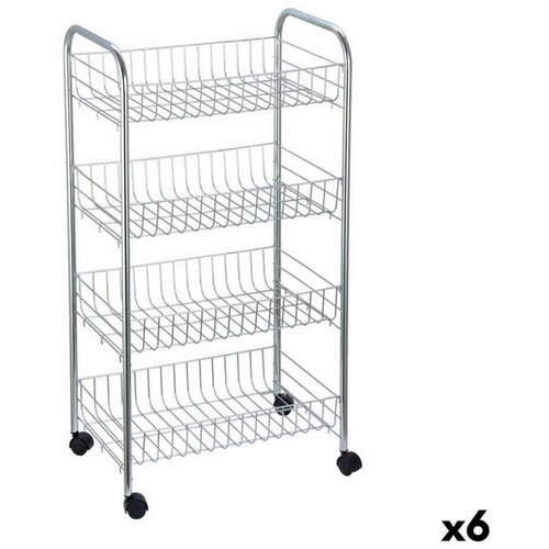 Kolica za Povrće Confortime Srebrna Metal 41 x 26 5 x 76 cm (6 kom.) Slike