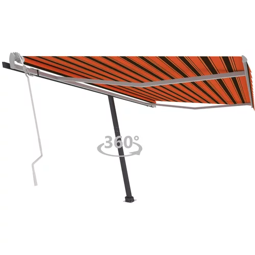 Tenda samostojeća tenda na ručno uvlačenje 450x300cm narančasto-smeđa