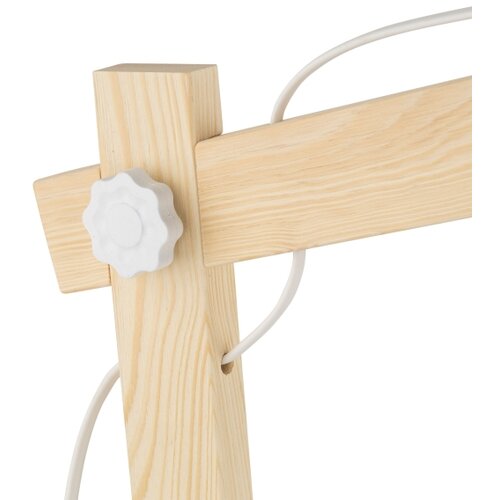  Stona lampa OSLO 1xE27/15W/230V borovina/bela Slike