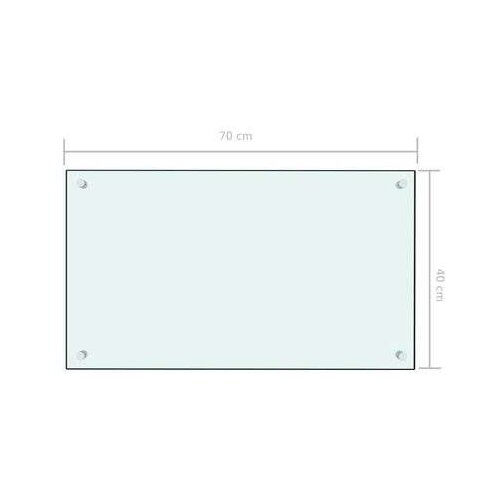 VidaXL Kuhinjska za&amp;scaron;tita od prskanja bijela 70 x 40 cm kaljeno staklo Slike