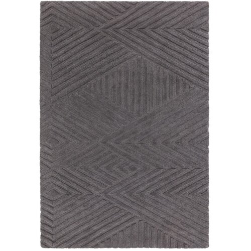 Asiatic Carpets Antracitno siva volnena preproga 160x230 cm Hague – Cene